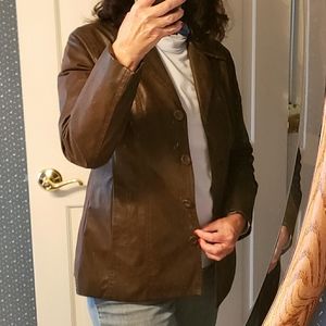 Thin Faux Leather Jacket